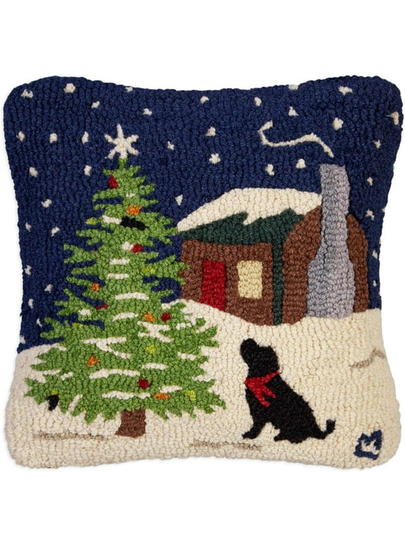 Chandler 4 Corners Wool Pillow Home Decór Artist-Designed Outdoor Tree with Dog All Ages 1 Pack