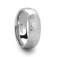 thumbnail image 1 of Chandler Domed Hammered Finish White Tungsten Ring, 1 of 4