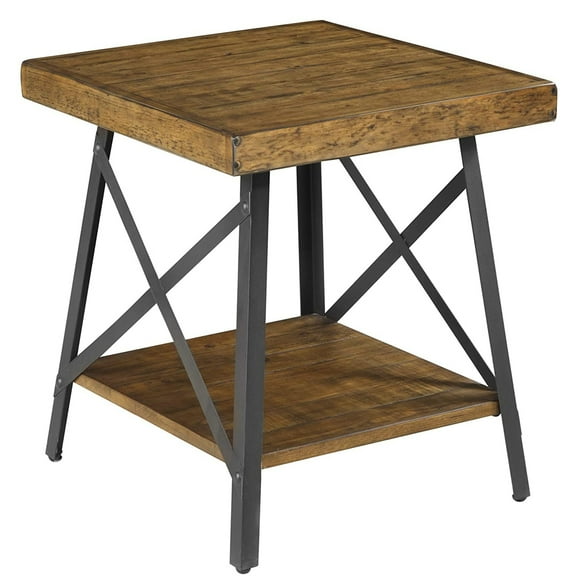 Chandler Reclaimed Wood and Metal End Table