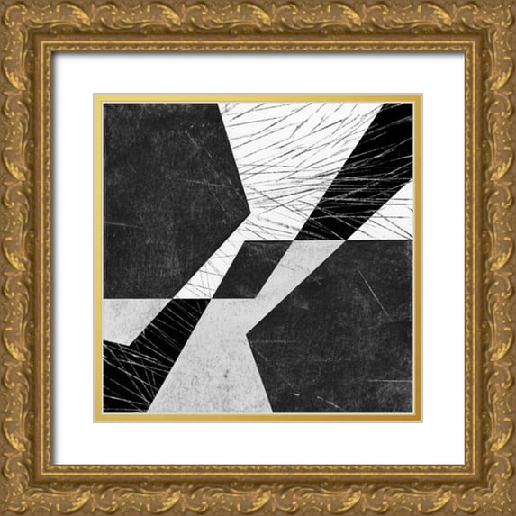 Chandler, Sharon 12x12 Gold Ornate Wood Framed with Double Matting Museum Art Print Titled - Orchestrated Geometry VIII