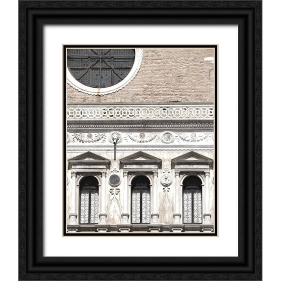 Chandler, Sharon 12x14 Black Ornate Wood Framed with Double Matting Museum Art Print Titled - Venetian Facade Photos I