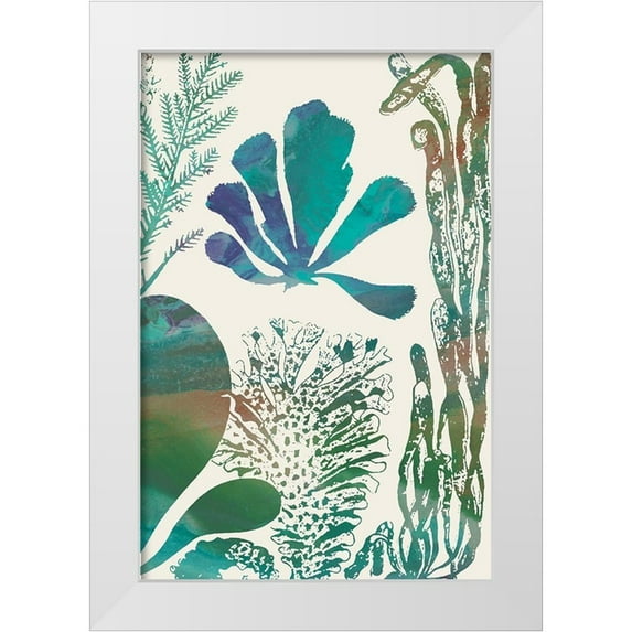 Chandler, Sharon 13x18 White Modern Wood Framed Museum Art Print Titled - Aquatic Assemblage I