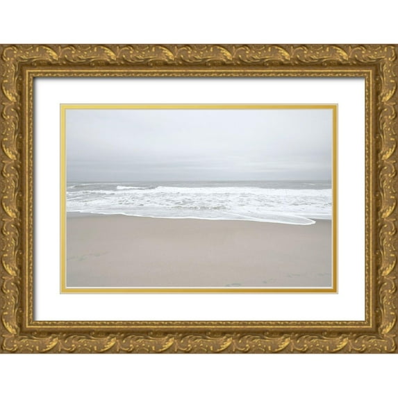 Chandler, Sharon 14x11 Gold Ornate Wood Framed with Double Matting Museum Art Print Titled - November Beach III