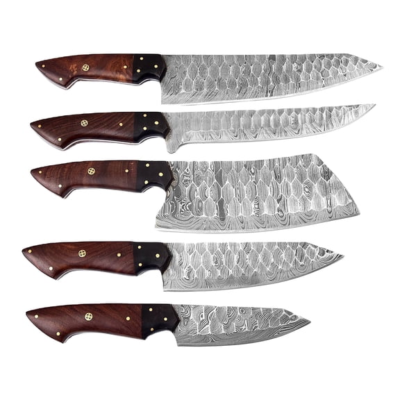 Chandlers Emporium 5 Piece forged Set - Forged Damascus Steel
