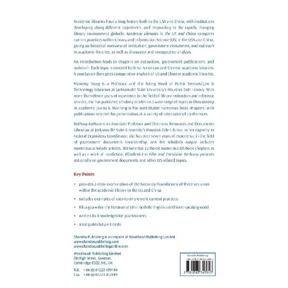 Pre-Owned Academic Libraries in the US and China: Comparative Studies of Instruction, Government …