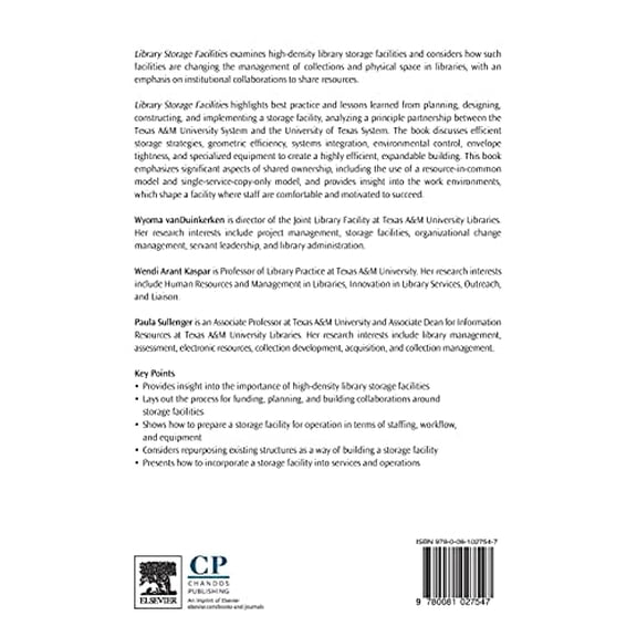 Pre-Owned Chandos Information Professional Library Storage Facilities: From Planning to Construction to Operation, (Paperback)