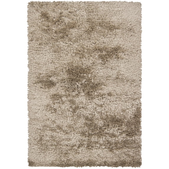 Hand-Woven Contemporary Shag Rug 7'9x10'6 Taupe
