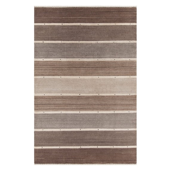 Hand-Knotted Wool Rug 7'9x10'6 Brown/Beige
