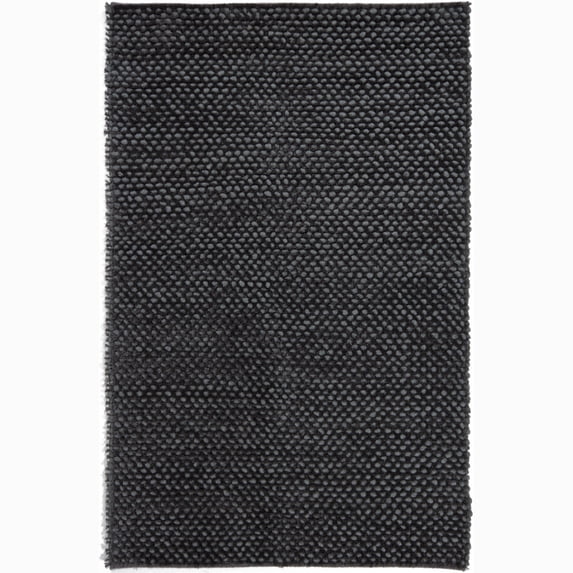 Hand-Woven Contemporary Rug 7'9x10'6 Dark Grey