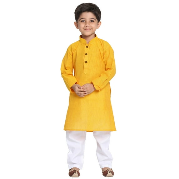 Chandrakala Kids 100% Cotton Kurta Pyjama Set for Boys Indian Traditional Party Wear Bollywood Style Wedding Dress, Royal Blue (KK101ROY4)