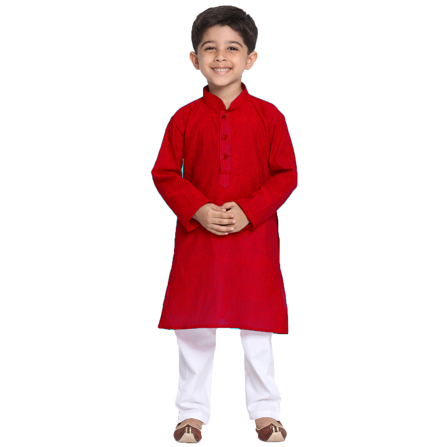 Royal Kurta: Set Kurta Pyjama In Cotone 100% Per Bambini - Leggero E Arieggiato