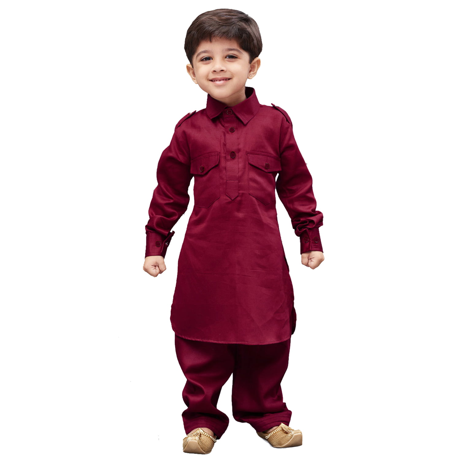 Chandrakala Kids 100% Cotton Kurta Pyjama Set for Boys Indian Traditional  Party Wear Bollywood Style Wedding Dress, Yellow (KK103YEL7) - Walmart.com