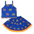 thumbnail image 1 of Chandrakala Kids Lehenga Choli Set for Girls Indian Traditional Animal Print Ethnic Wear Dress Skirt Tops-1.5-3 Years, Blue (KL102BLU2), 1 of 4