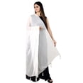 thumbnail image 1 of Chandrakala Women's Indian White Rubber print Chiffon Dupatta Neck Wrap Long Stole Scarf Chunni,Free Size (D191WHI), 1 of 3