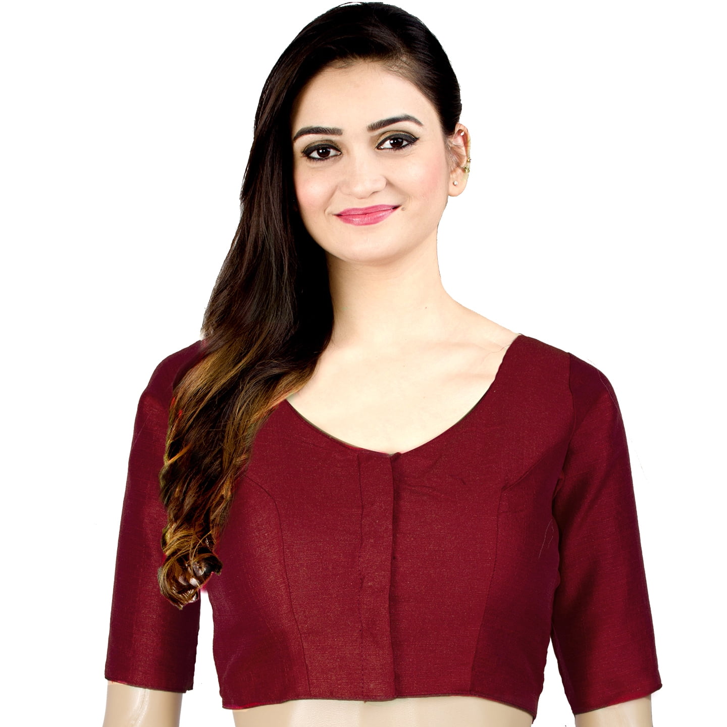 I mean we love crop tops but we love those pretty sarees even more 😍, And our Priya saree blouse beats any jersey crop top you can find. It’s just the right length, it’s comfy, with pure cotton lining