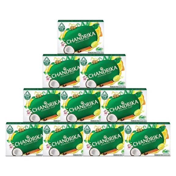 Chandrika Soap Ayurvedic Herbal And Vegetable Oil Soap - 2.64 Oz - Case Of 10