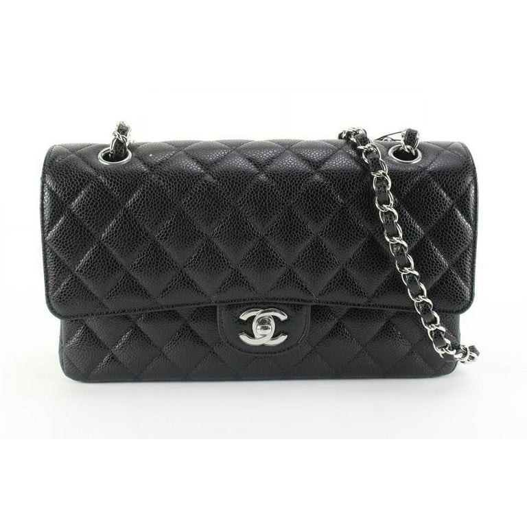 CHANEL Small Chain Shoulder Bag Black Clutch Flap Quilted Lambskin For Sale  at 1stDibs