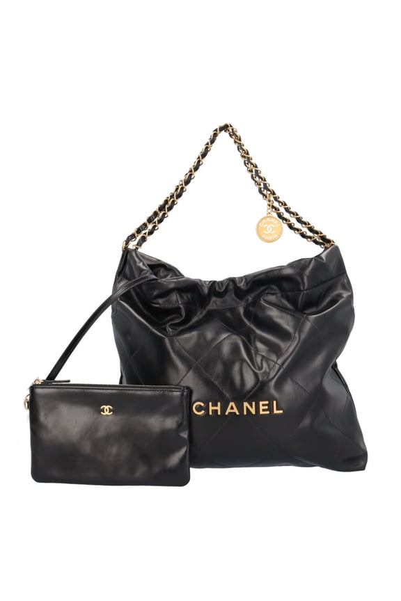 Pre-Owned Chanel 22 Small Shoulder Bag, AS3260, Black, Women's, Chain