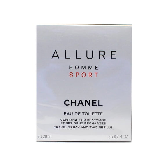 Chanel Allure Homme Sport Eau De Toilette Gift Set 3 x 0.7 Ounce