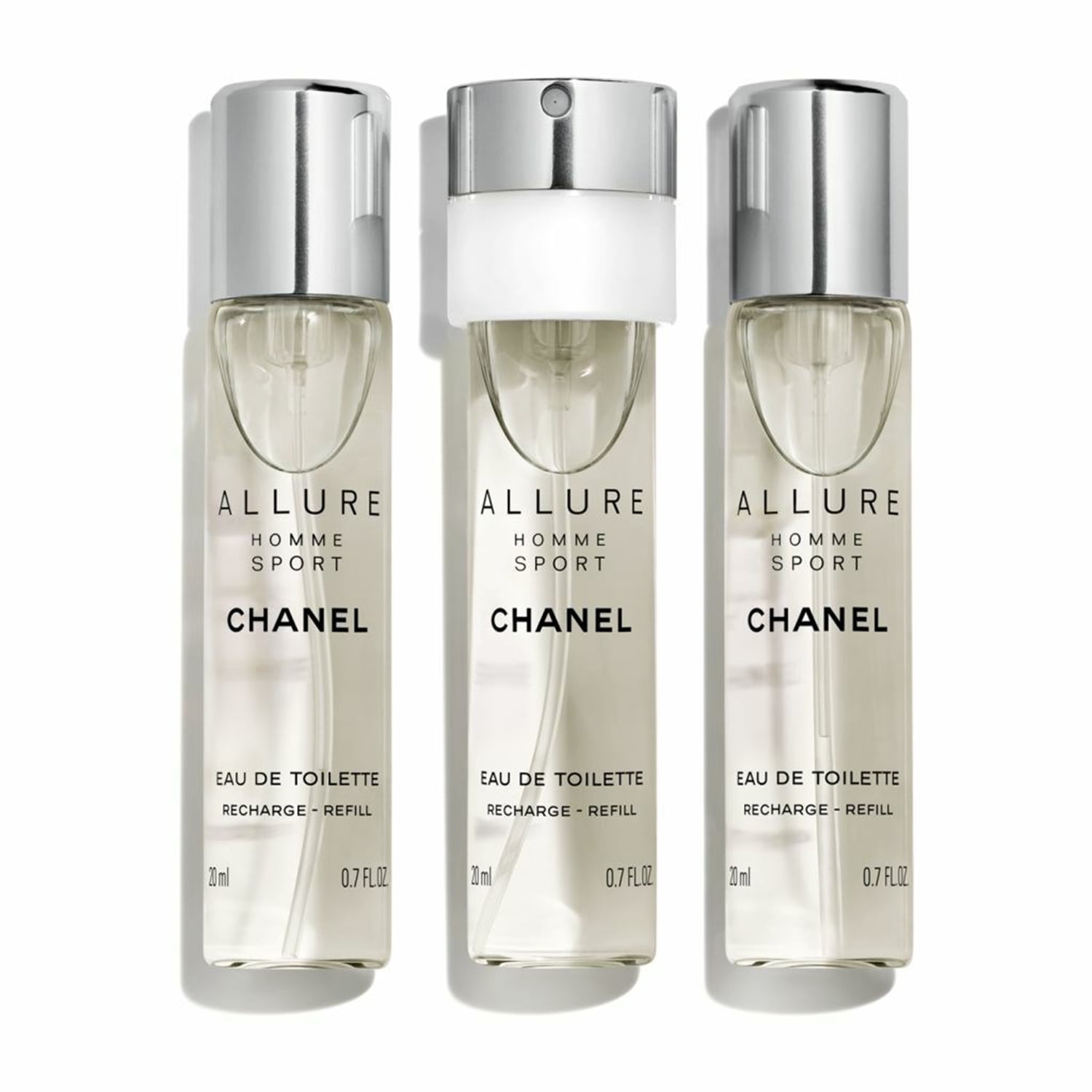 Chanel Allure Homme Sport Eau de Toilette pack of 3 0.7 oz each