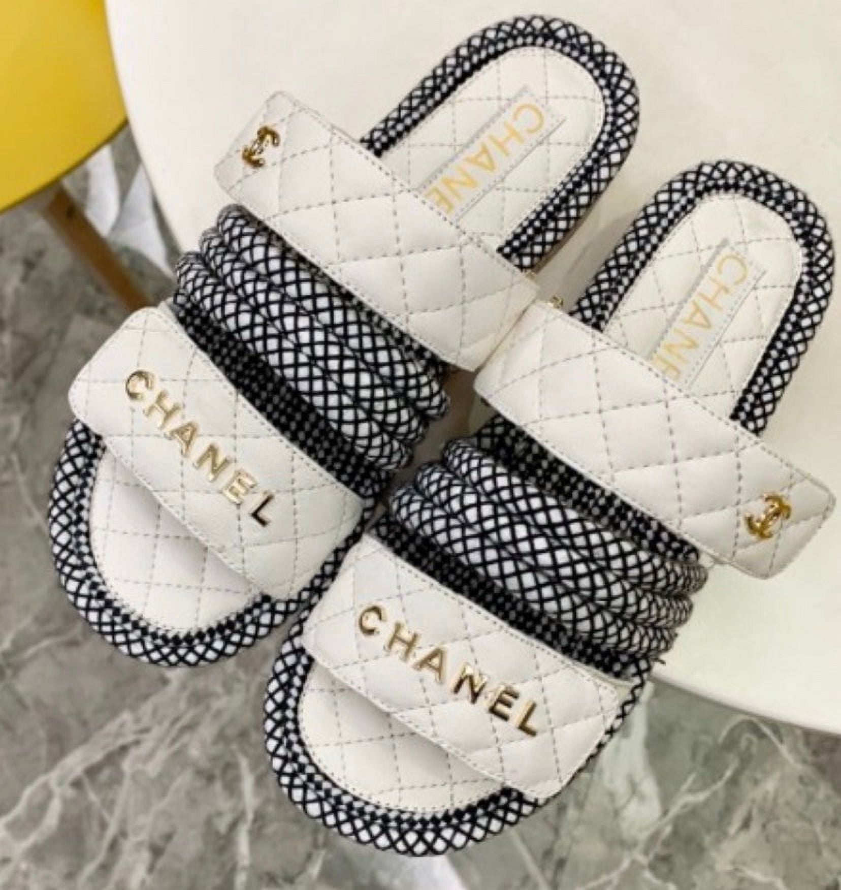 Chanel Cord Slides 