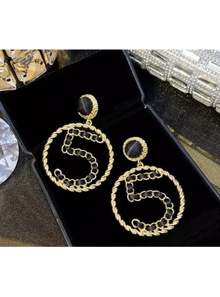 Chanel Chain Hoop Earrings Red