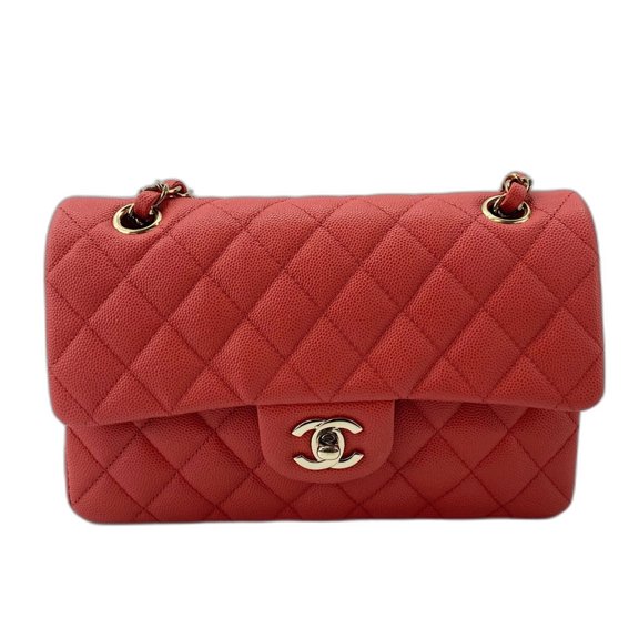 Pre-Owned Chanel Matelass 23 Double Flap Shoulder Bag, Orange