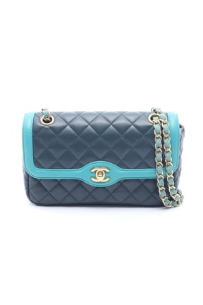 Pre-Owned Chanel Matelass Shoulder Bag/Handbag, Leather, Women's, Green, A01112