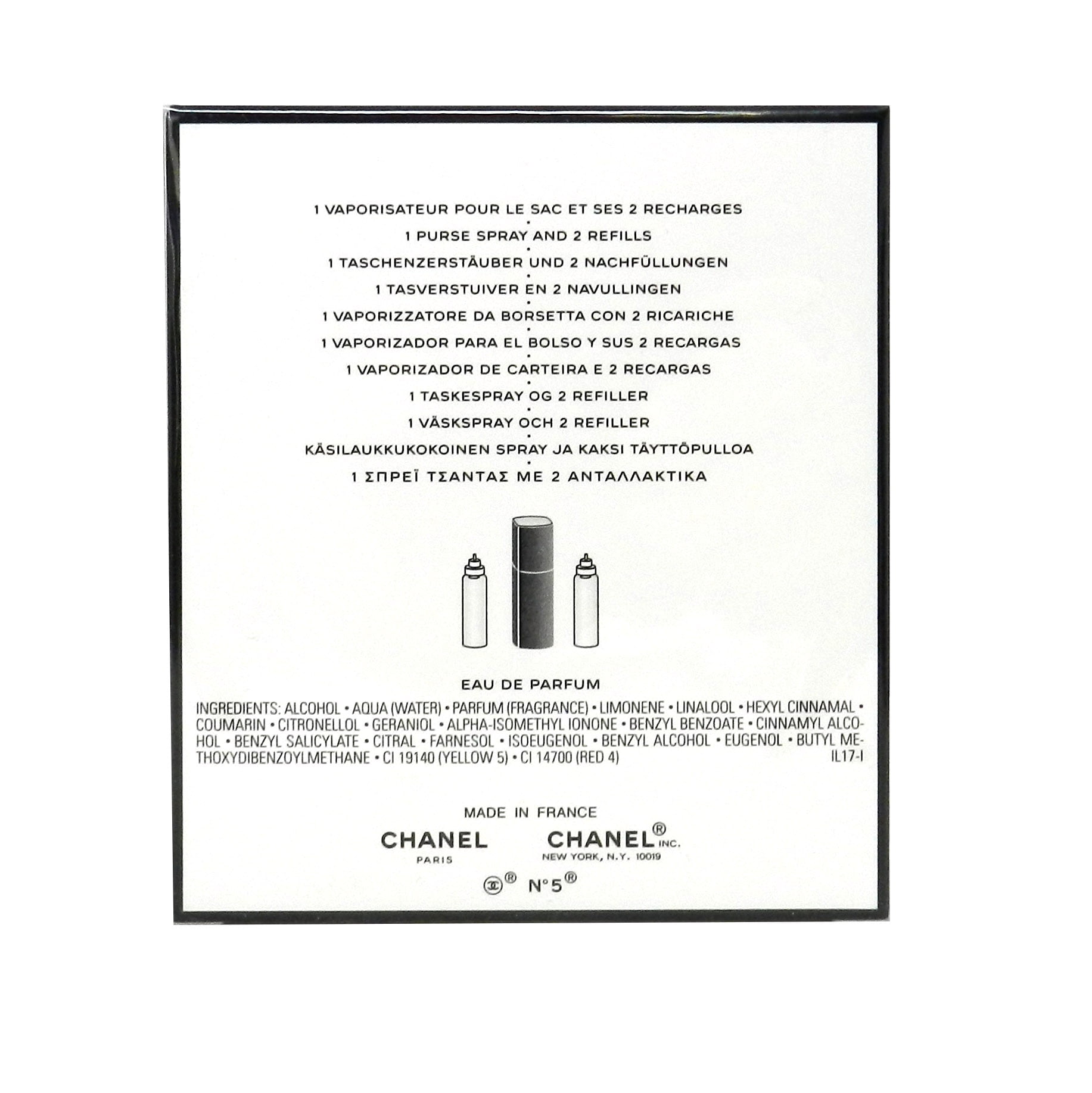 Chanel No.5 Eau Premiere Eau De Parfum Purse Spray And 2 Refills 3x20ml/0.7oz