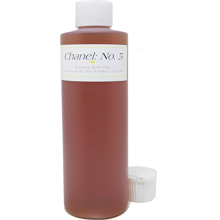 Chanel: No. 5 - Type Scented Body Oil Fragrance [HDPE Plastic - Flip CAP] Brown / 8 oz.