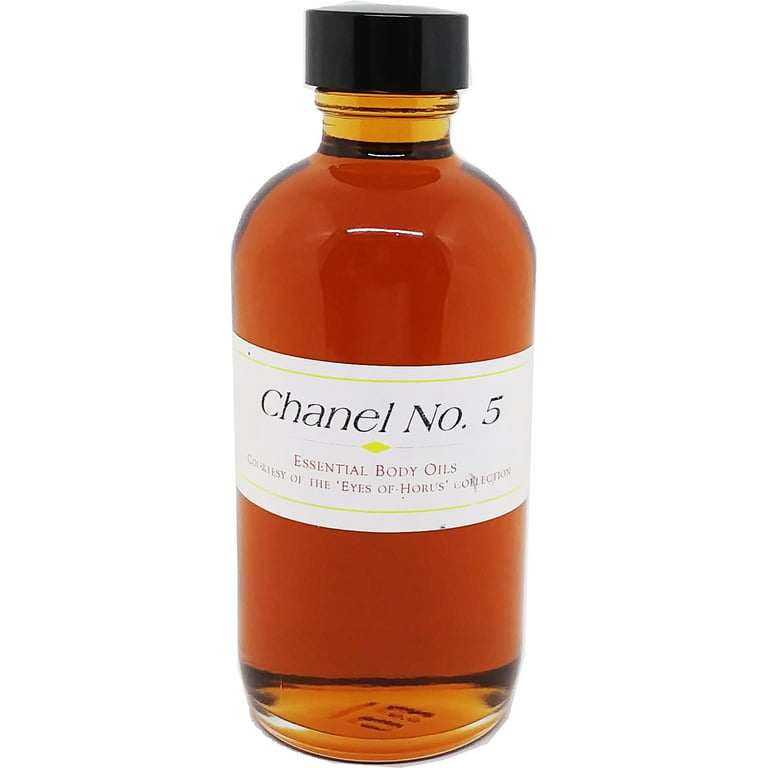 Chanel: No. 5 - Type Scented Body Oil Fragrance [Regular Cap - Clear Glass  - Brown - 4 oz.]