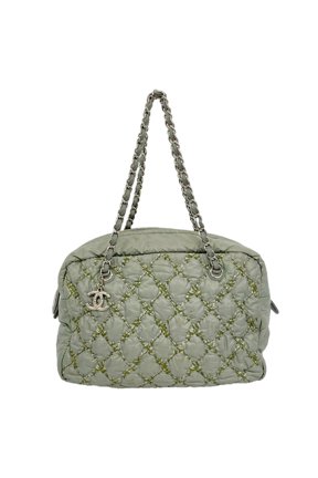 Pre-Owned Chanel Tote Bag/Chain Tote, Nylon, Green, Women's