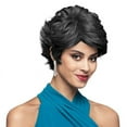 thumbnail image 1 of Chanel Wig Color 1 Black - Foxy Silver Wigs Short Length Wavy Feathered Fusion Heat Synthetic Side Part African American Average Cap Bundle Maxwigs Hairloss Booklet, 1 of 3
