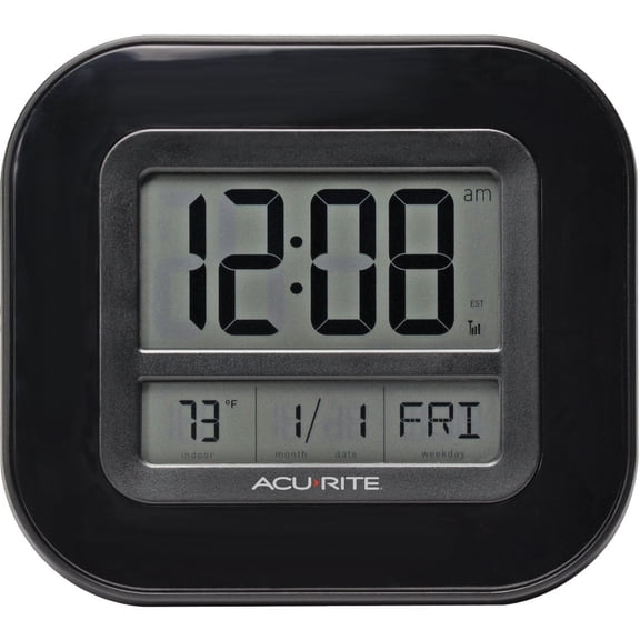 Chaney Instrument Acu-Rite Atomic Digital Wall Clock - Pack of 8