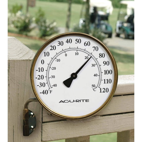 Chaney Instrument AcuRite Decorative Metal Indoor And Outdoor Thermometer - Single Pack