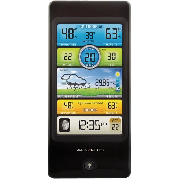 Chaney Instrument AcuRite Notos 3-in-1 Weather Station with Color Digital Display - Pack of 2