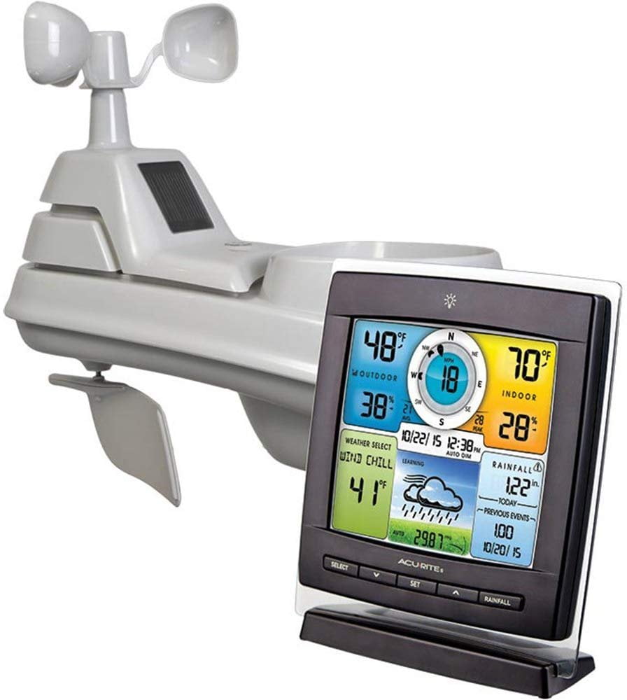 Chaney Instruments 1528 5-in-1 Color Weather Station with Wind and Rain