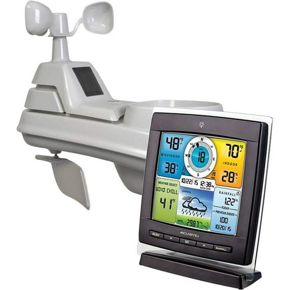 Chaney Instruments 1528 5-in-1 Color Weather Station with Wind and Rain