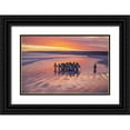 thumbnail image 1 of Chang, Cheng 18x13 Black Ornate Wood Framed with Double Matting Museum Art Print Titled - Morning Walk, 1 of 4