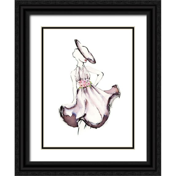 Chang, Stella 19x24 Black Ornate Wood Framed with Double Matting Museum Art Print Titled - Strike A Pose II