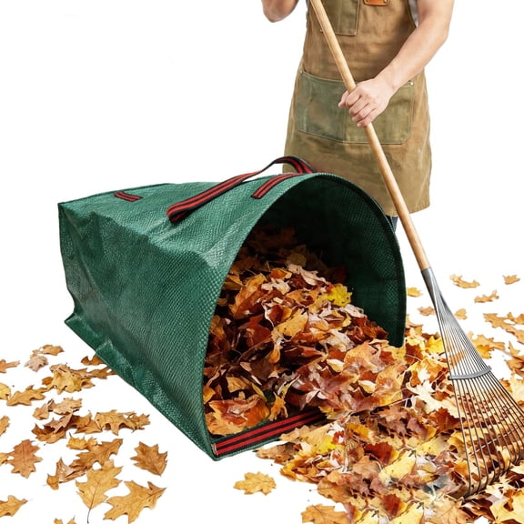 Changda 53-Gallon Reusable Leaf Collection Bag, Large Dustpan Style Yard Garden Storage Bag