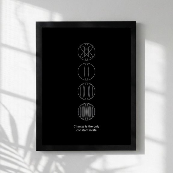 Change Is The Only Constant Wall Art Print, Unframed Paper Poster 8x10in