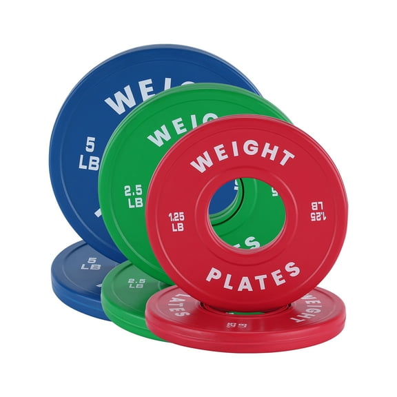 Change Plate, Fractional Weight Plates Set, Micro Incremental Weight Discs, 2 Inch Rubber Coated Bumper Plates