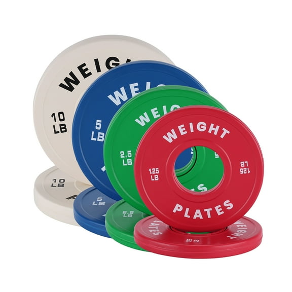 Change Plates 1.25LB 2.5LB 5LB 10LB 17.5 LB Set 37.5 LB Set Fractional Weight Plates 2 in Bumper plates for Weight Lifting,Strength Training Gym Home,Rubber Coating