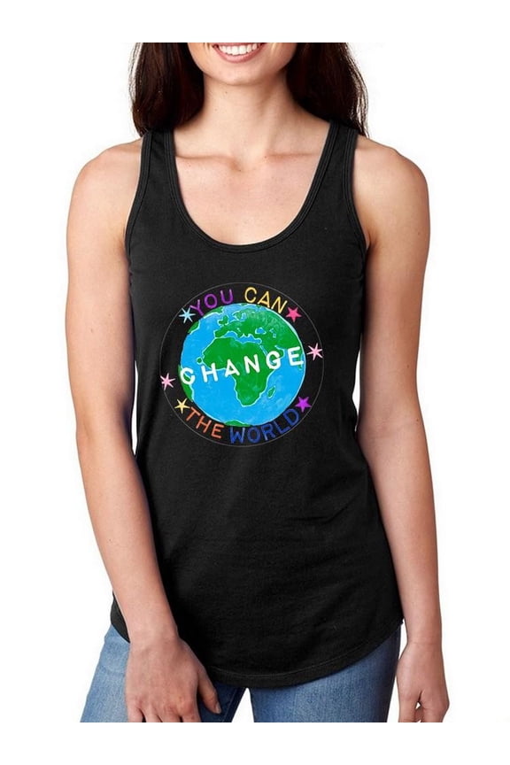 Change The World Racerback Tank Women -June Erica Vess Designs, Female XX-Large