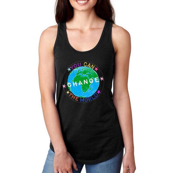 Change The World Racerback Tank Women -June Erica Vess Designs, Female x-Small