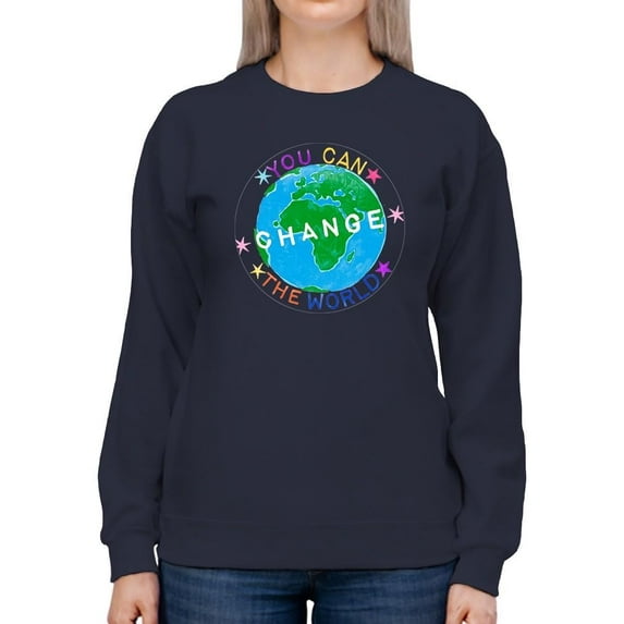 Change The World Sweatshirt Women -June Erica Vess Designs, Female XX-Large