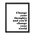 Change Thoughts Motivational Positive Quotes Women Inspiring Poster ...