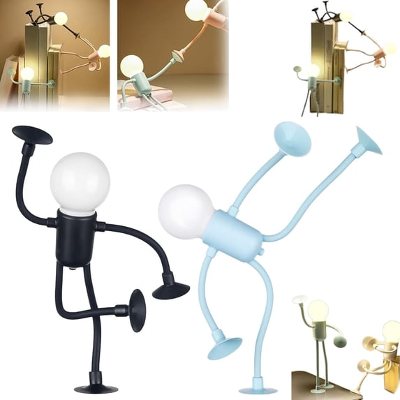 Changeable Shape Funny Sportsman Night Light, 2025 Cute Light Bulb Man ...