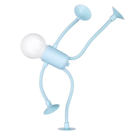 Changeable Shape Funny Sportsman Night Light,New Cute Light Bulb Man Mini Night Ben Lights,Suction Cup Shape Night Light